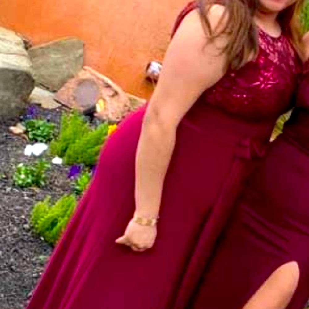 Burgundy Long Dress